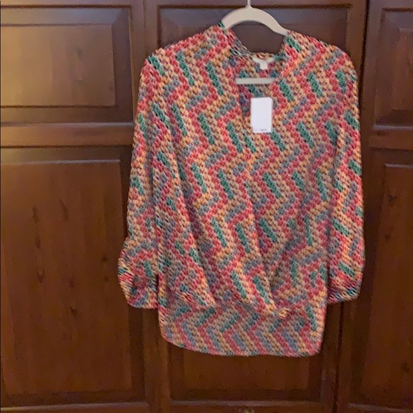 NWT Pleione Multi-colored Blouse - Picture 4 of 4